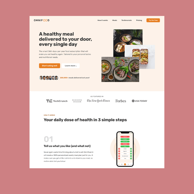 OmniFood - Landing Page